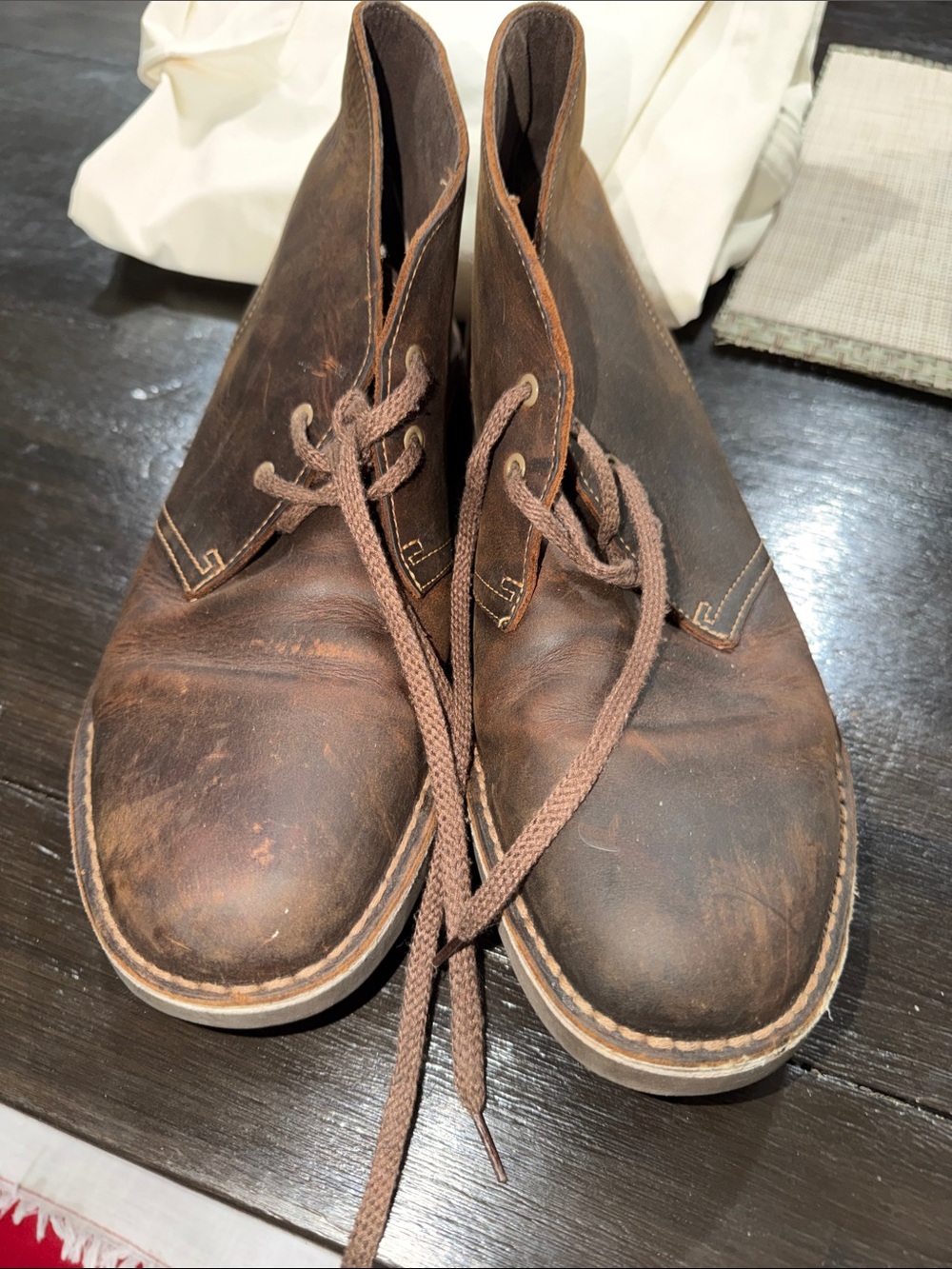 Clarks Men's Brown Leather Chukka Boots
